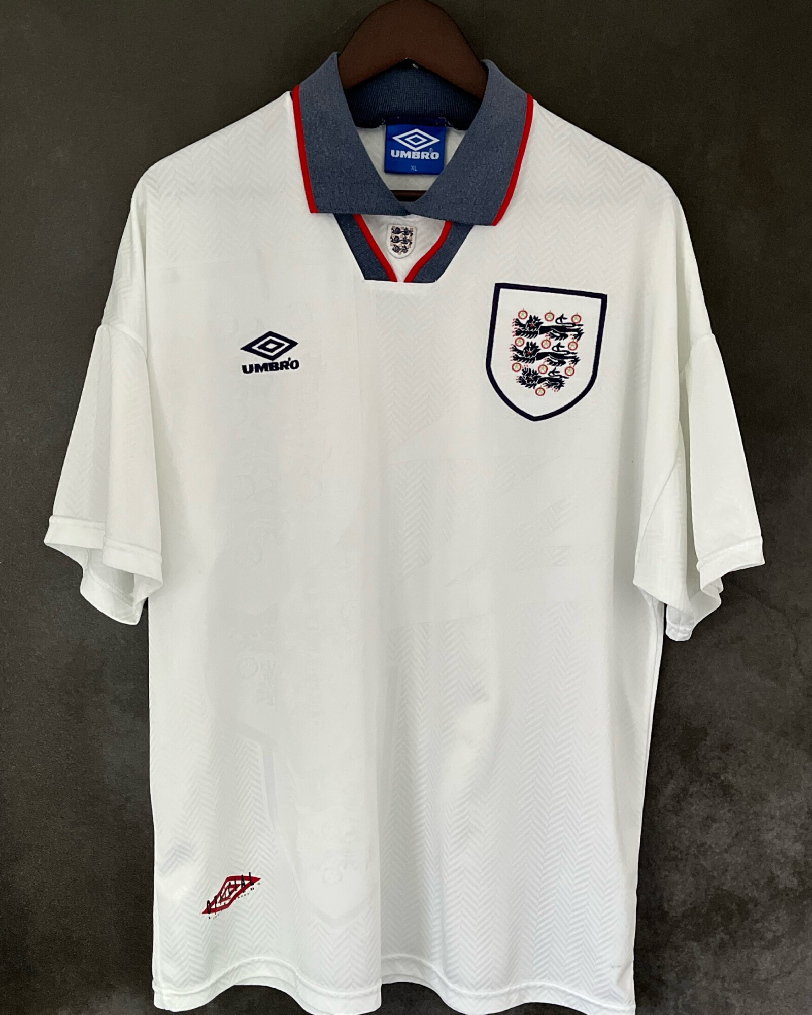England 1994 Home 8 (GASCOIGNE) XL 9/10