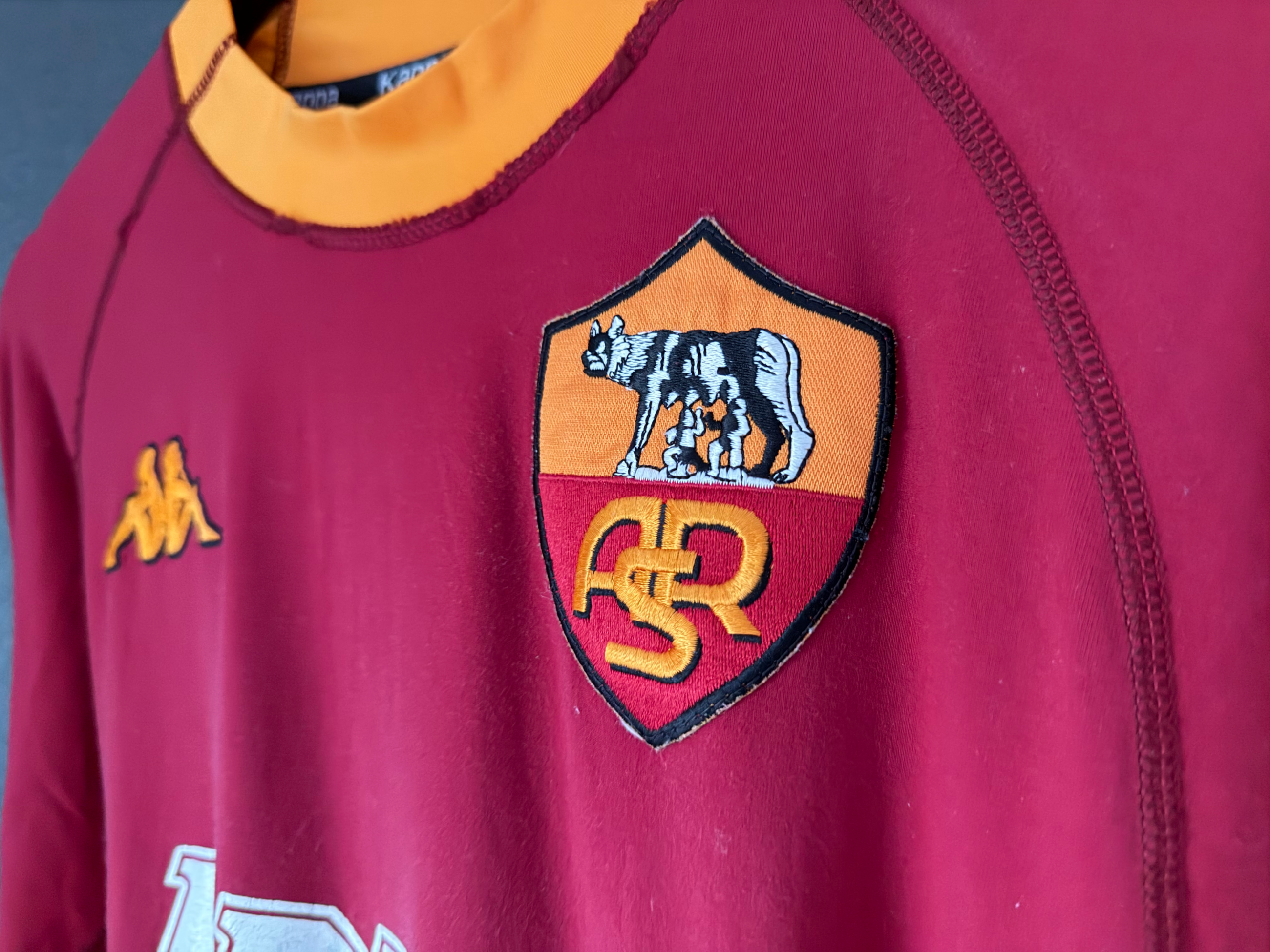 AS Roma 2000/01 Home MONTELLA 9 XL (L) 8/10 view 5
