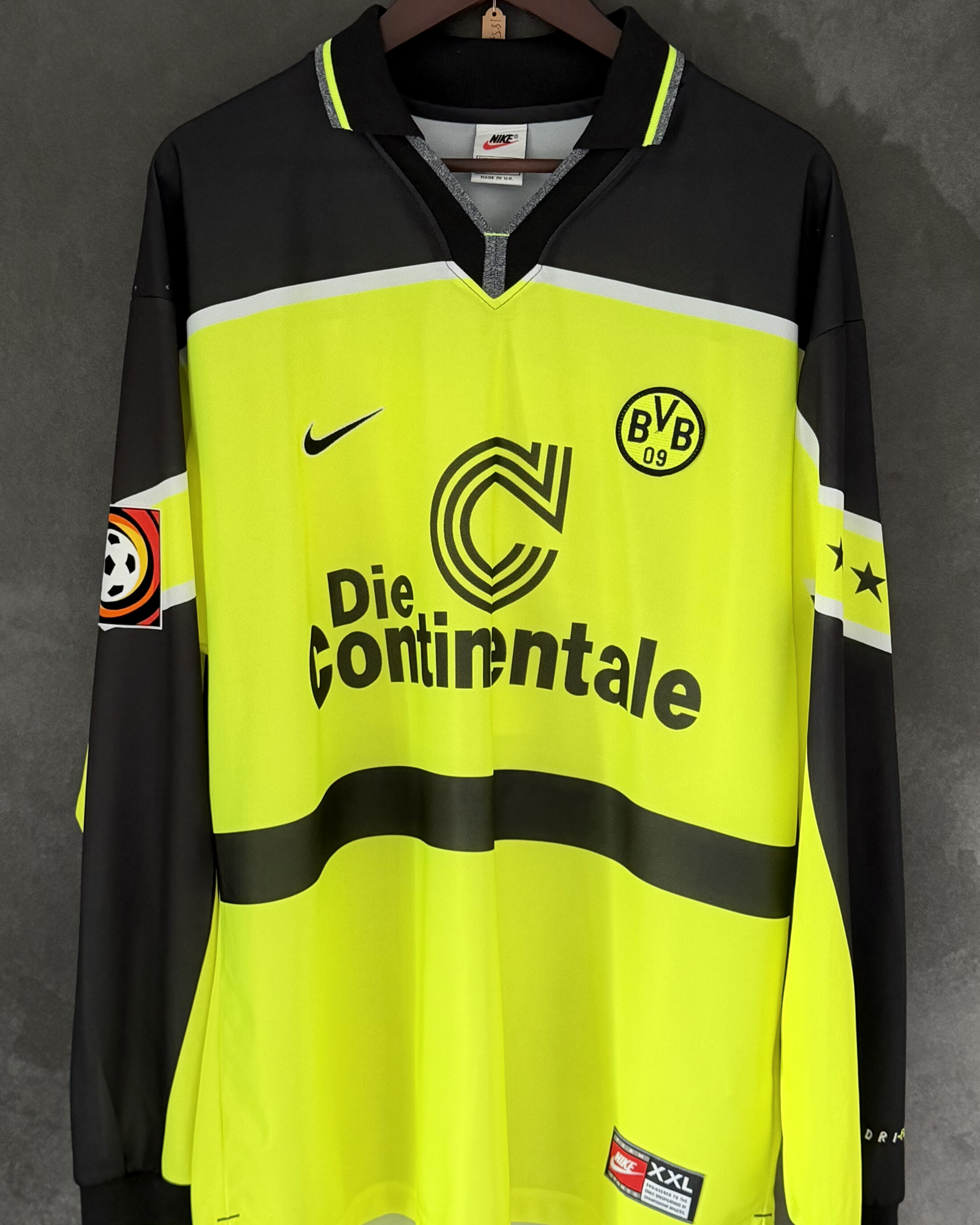 BVB Borussia Dortmund 1997/98 Home HERRLICH 11 XXL 9/10 view 2