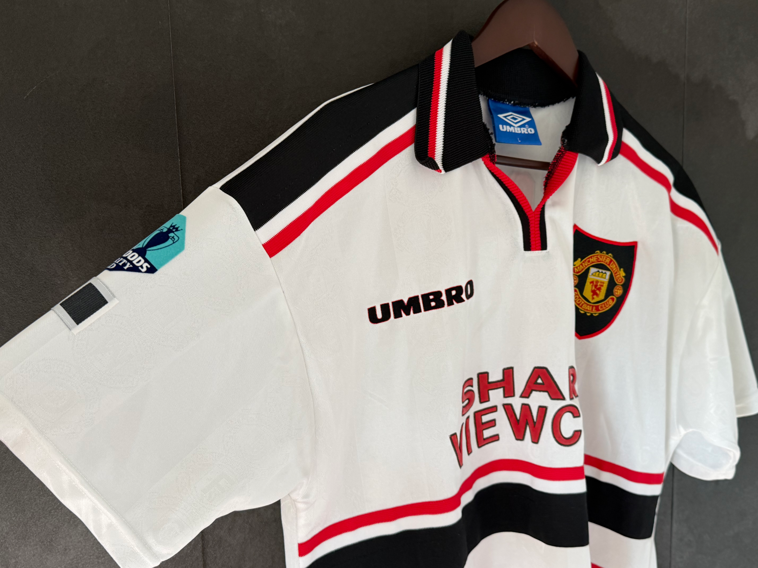 Manchester United 1997/98 Away BECKAM 7 Large 10/10 view 9