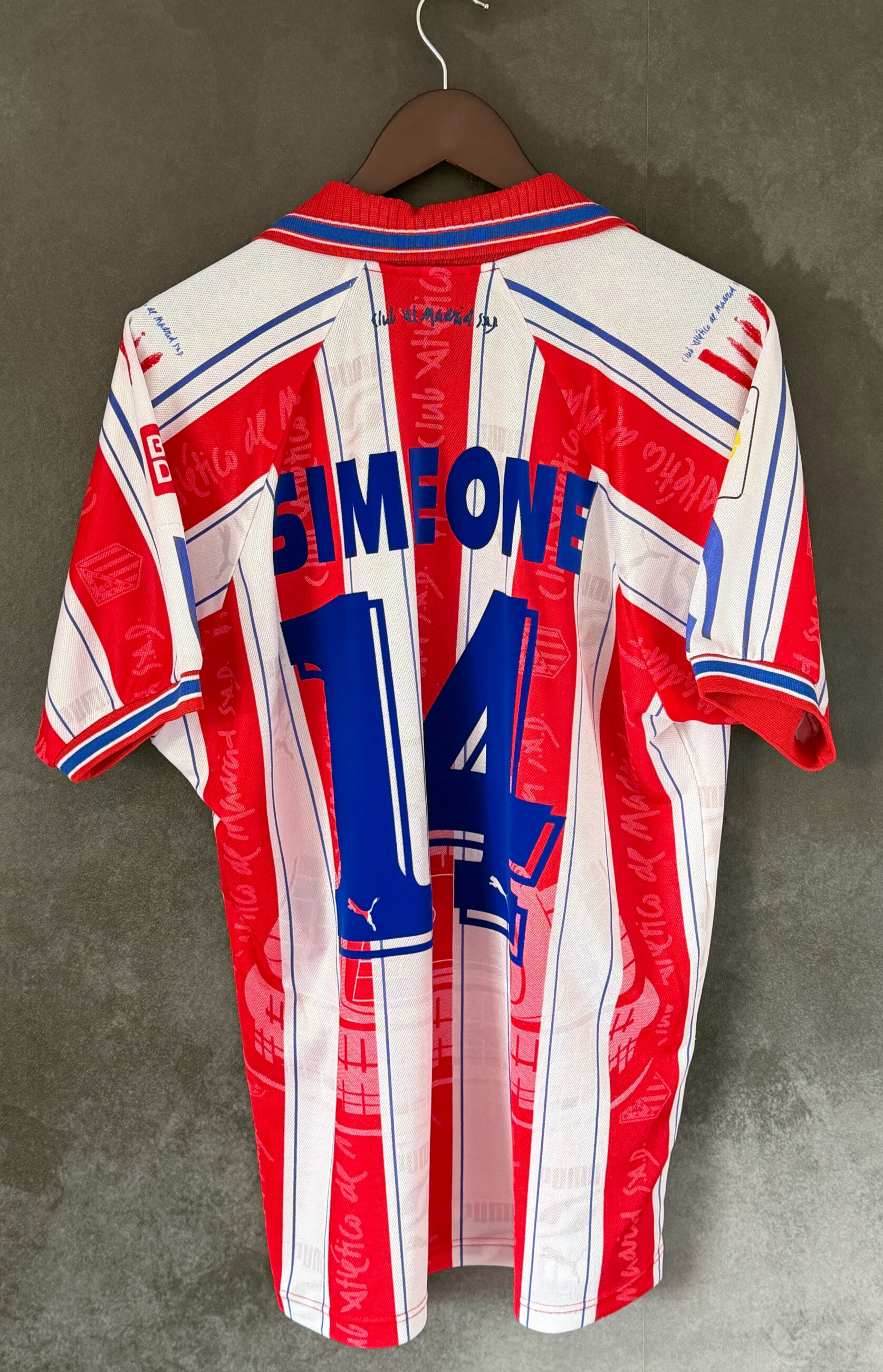 Atletico Madrid 1996/97 Home SIMEONE 14 XL 7/10 view 2