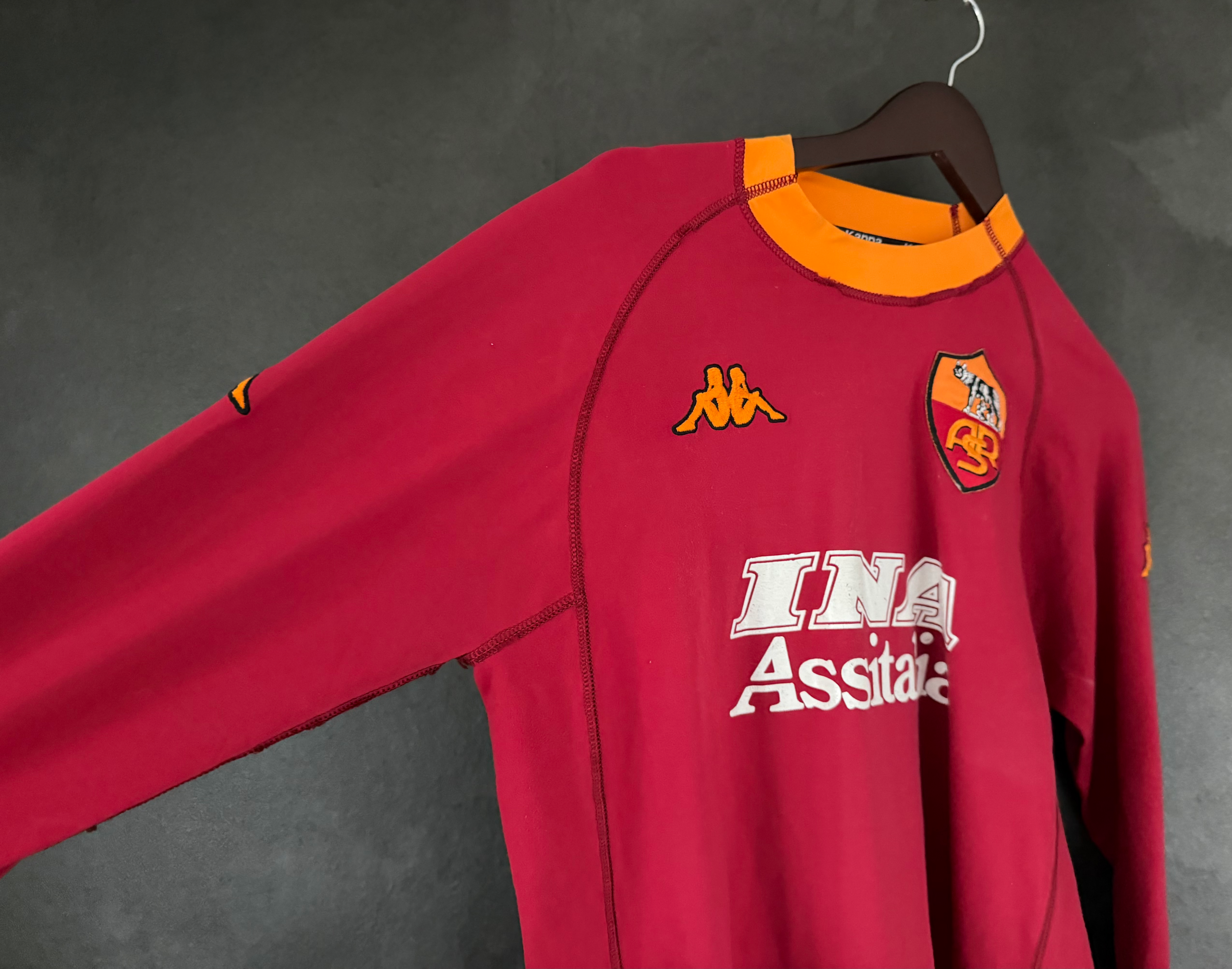 AS Roma 2000/01 Home MONTELLA 9 XL (L) 8/10 view 10
