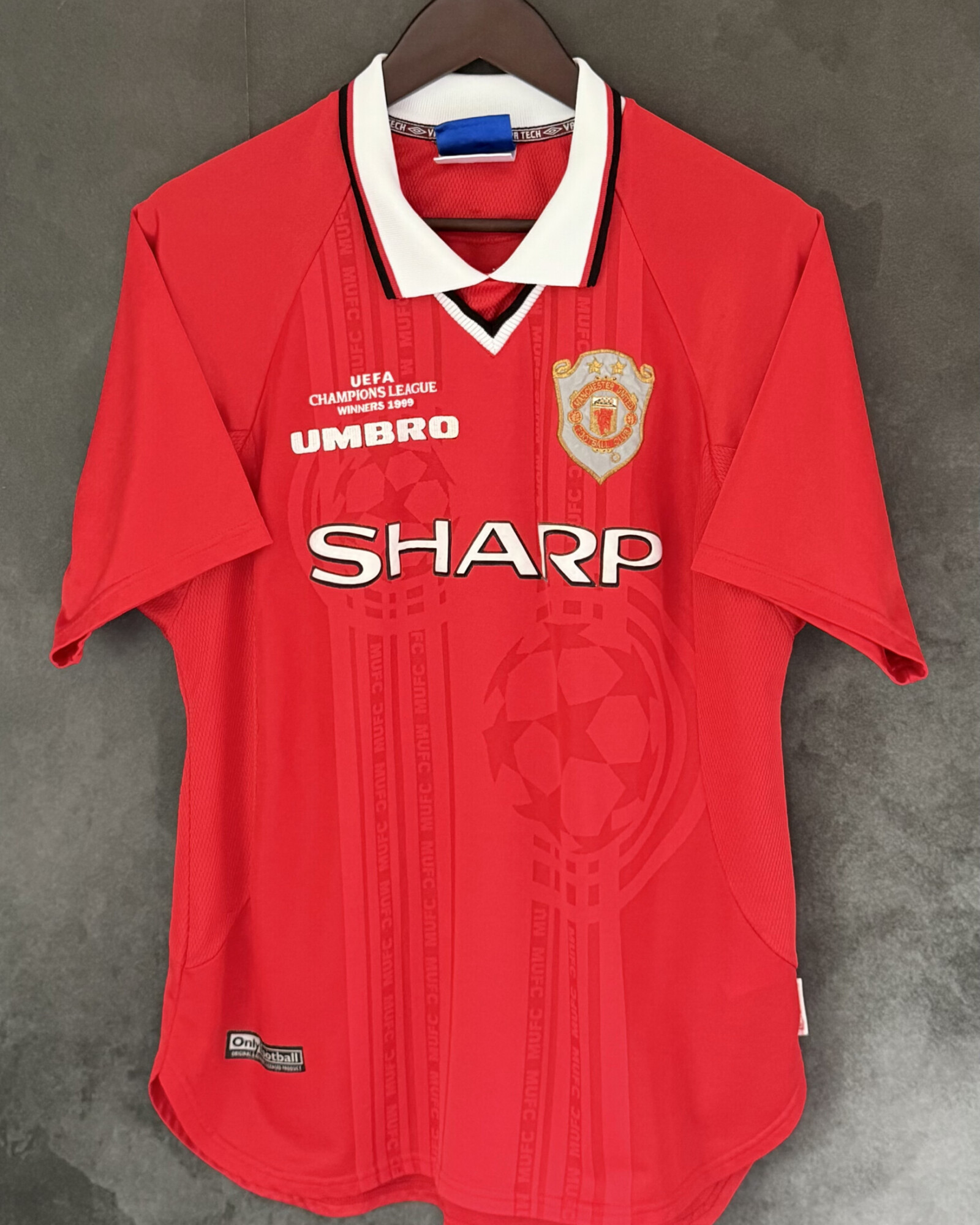 Manchester United 1998/99 CL Home BECKHAM 7 Large 7/10