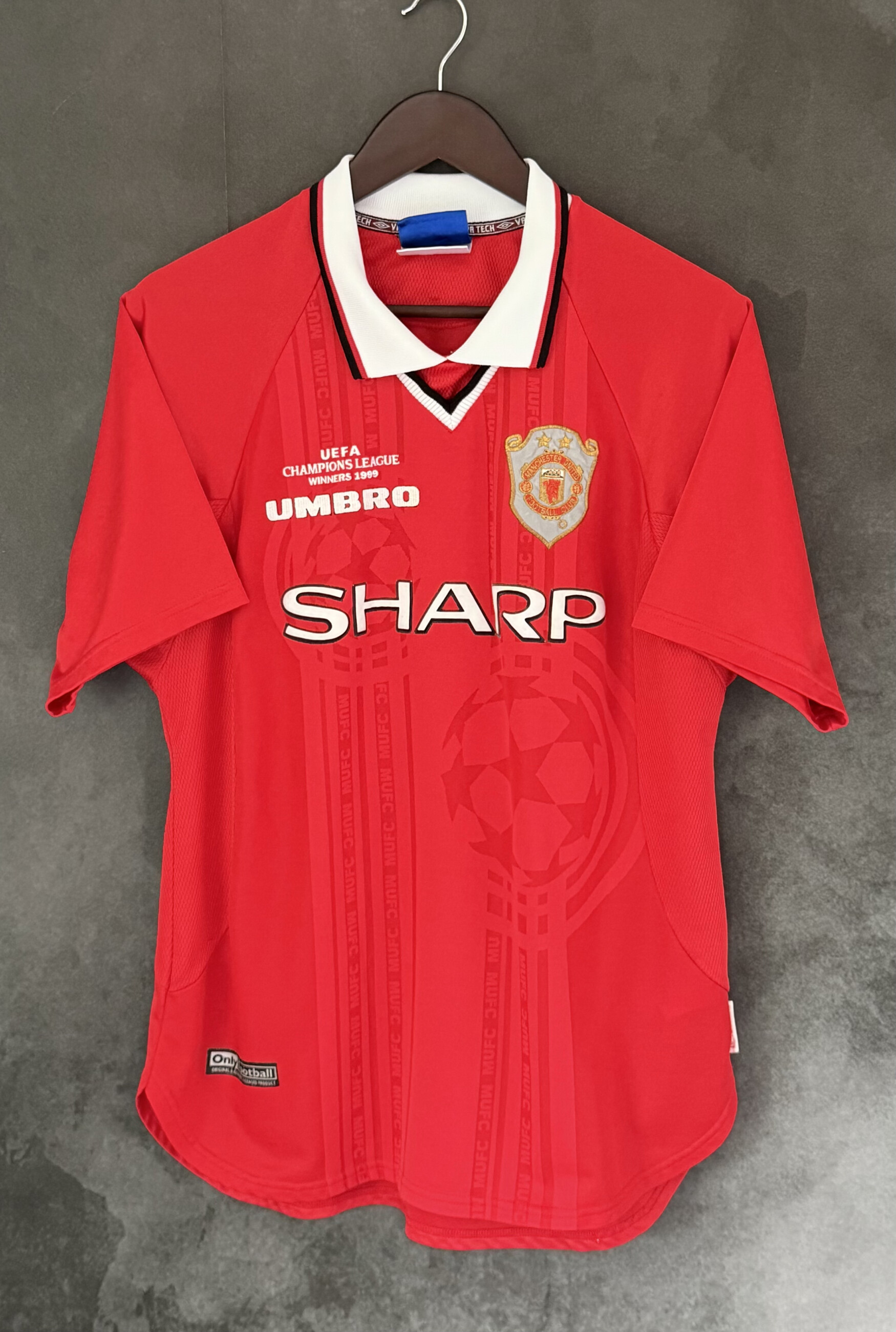 Manchester United 1998/99 CL Home BECKHAM 7 Large 7/10