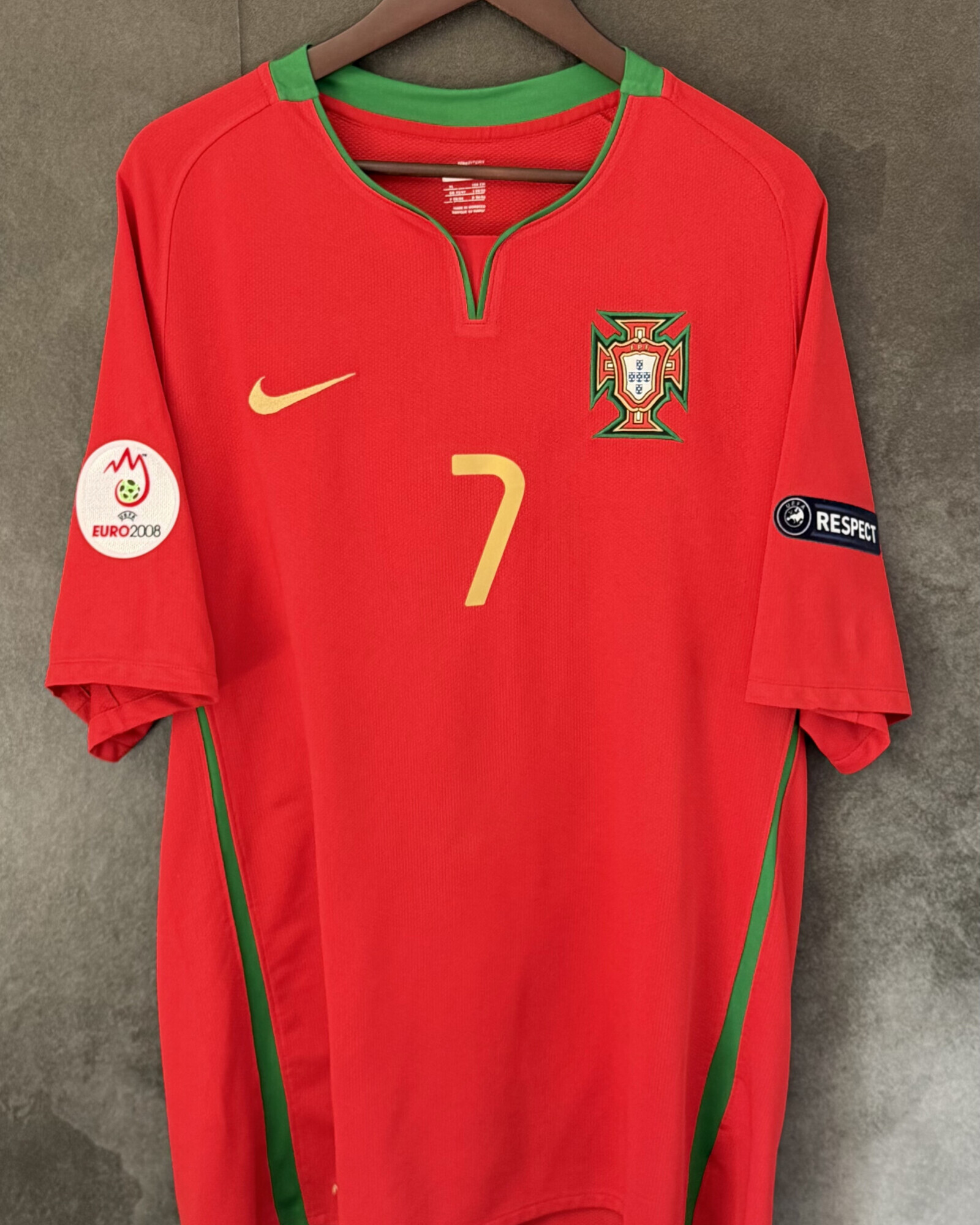 Portugal 2008 Home RONALDO 7 XL 10/10