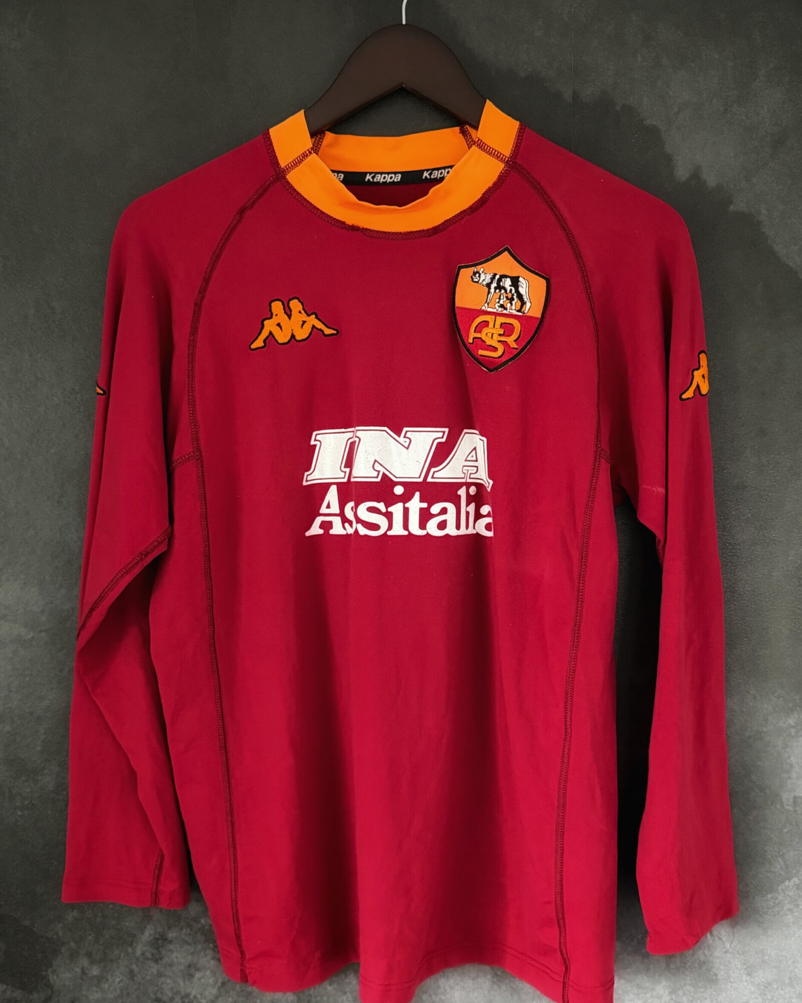 AS Roma 2000/01 Home MONTELLA 9 XL (L) 8/10