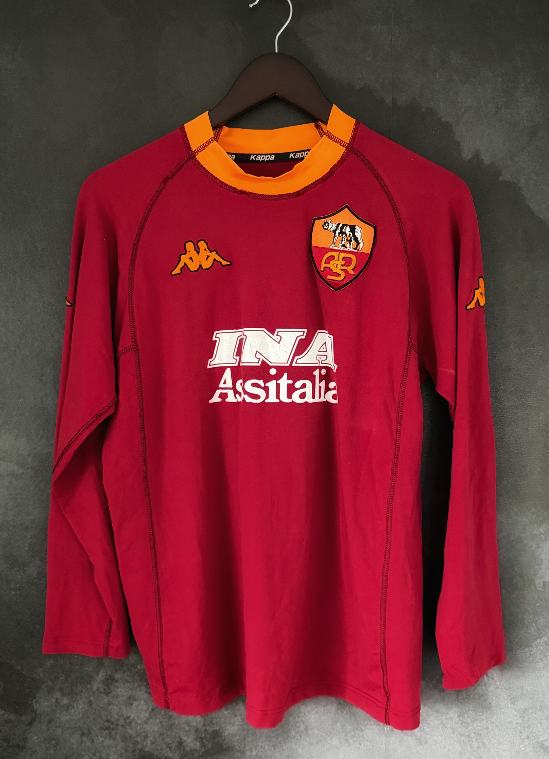 AS Roma 2000/01 Home MONTELLA 9 XL (L) 8/10