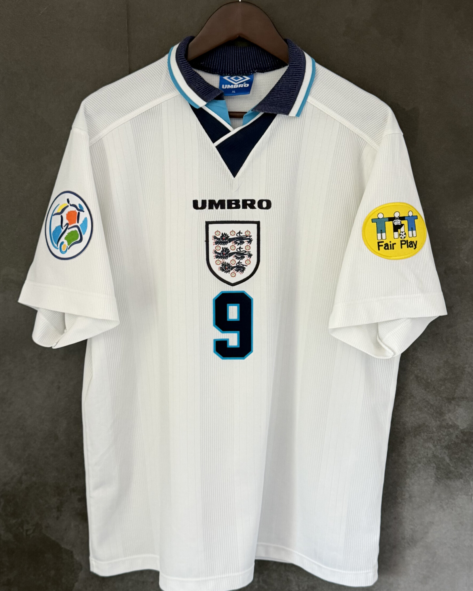 England 1996 Home SHEARER 9 XL 8/10