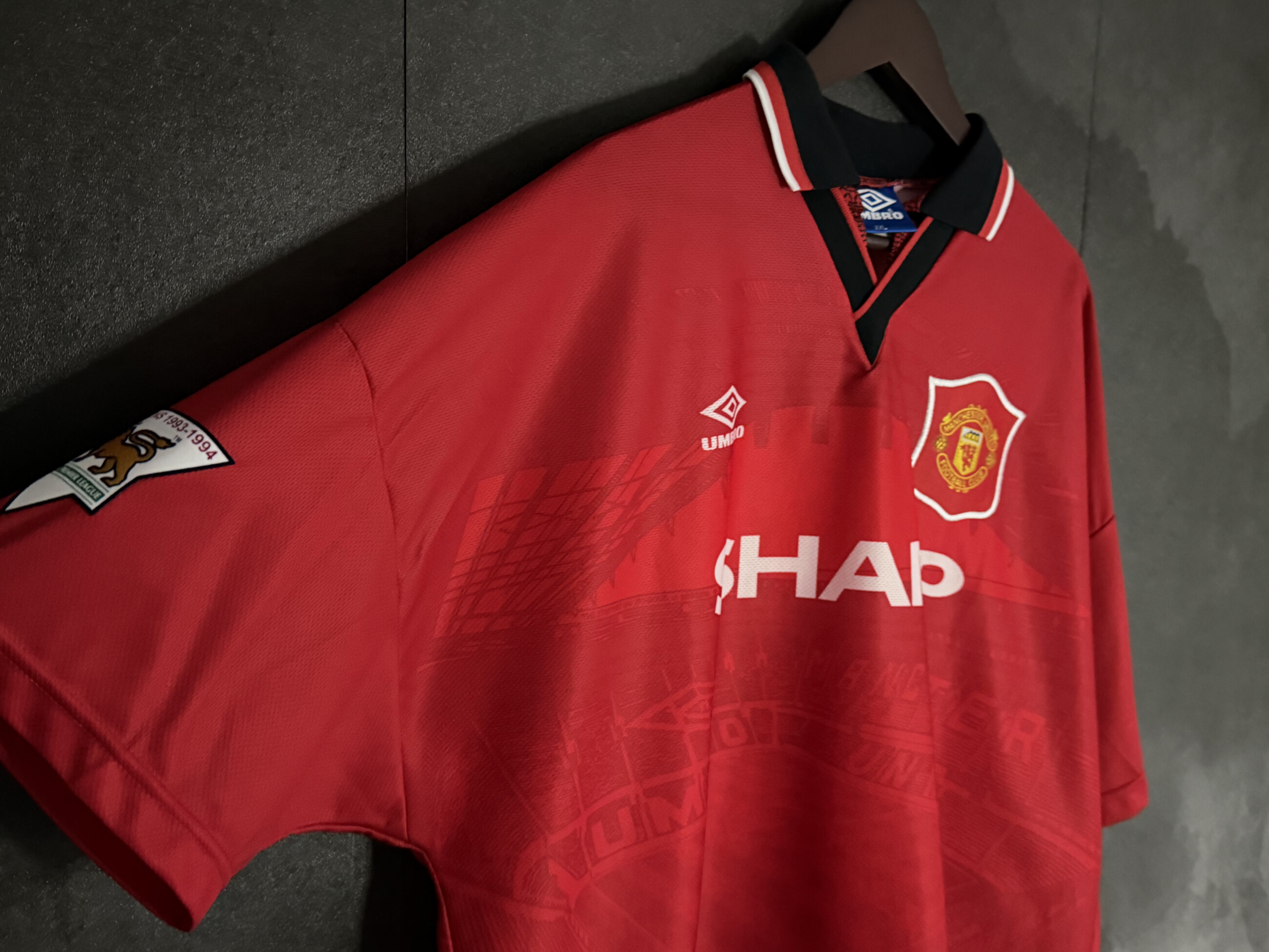 Manchester United 1994/95 Home BECKHAM 28 XXL 10/10 view 10