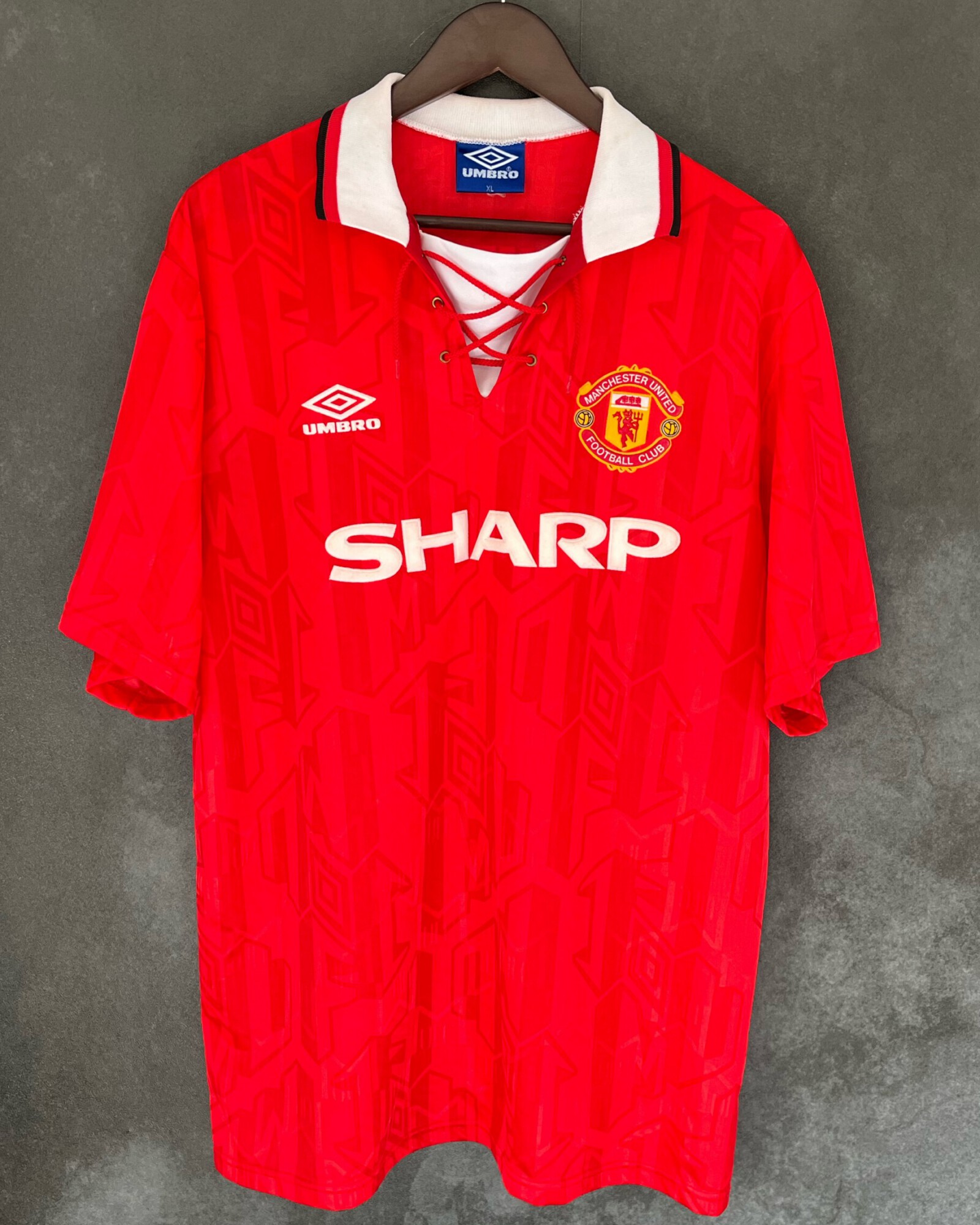Manchester United 1992/93 Home CANTONA 7 XL 8/10