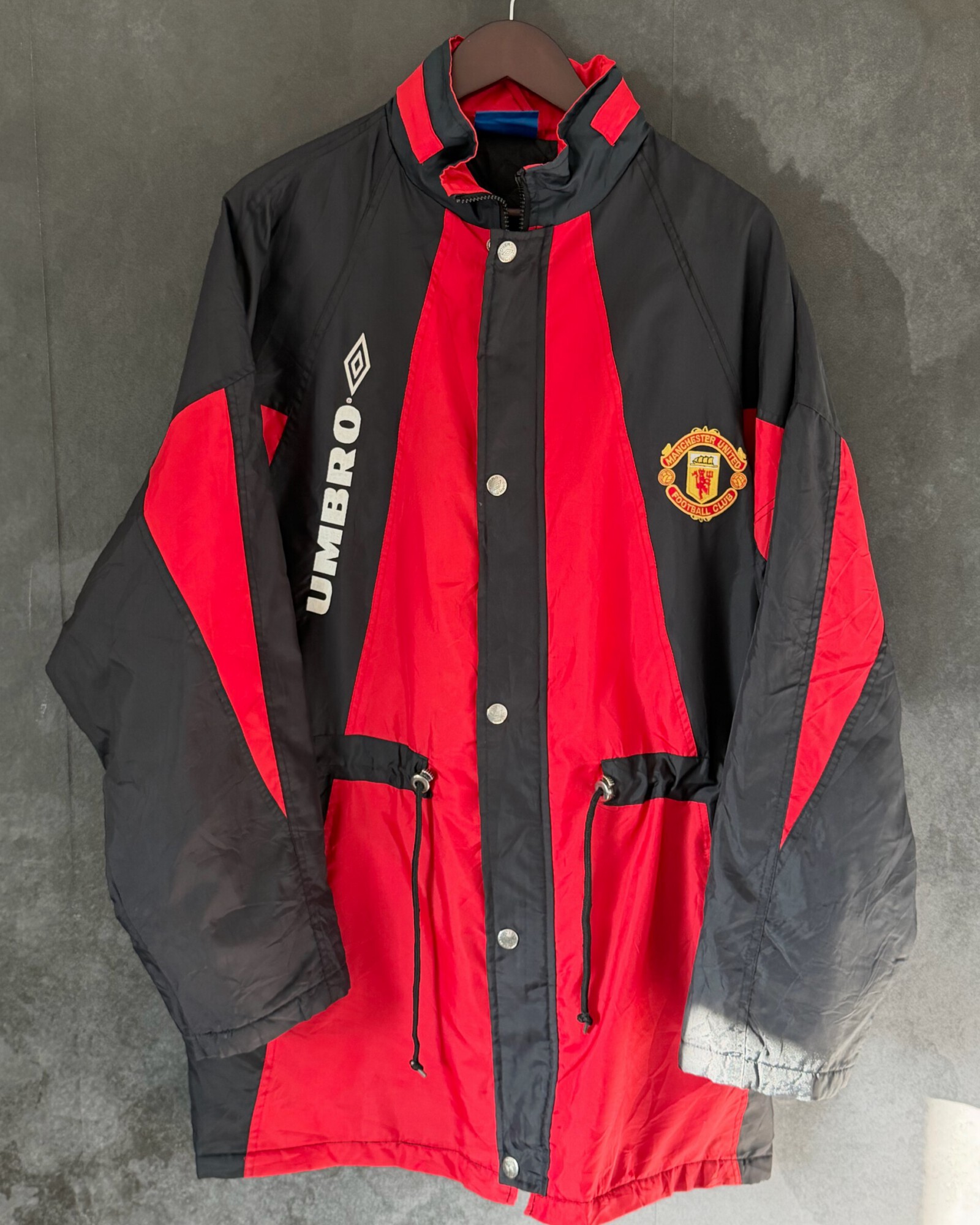Manchester United 1992/93 Bench Coat Large 8/10