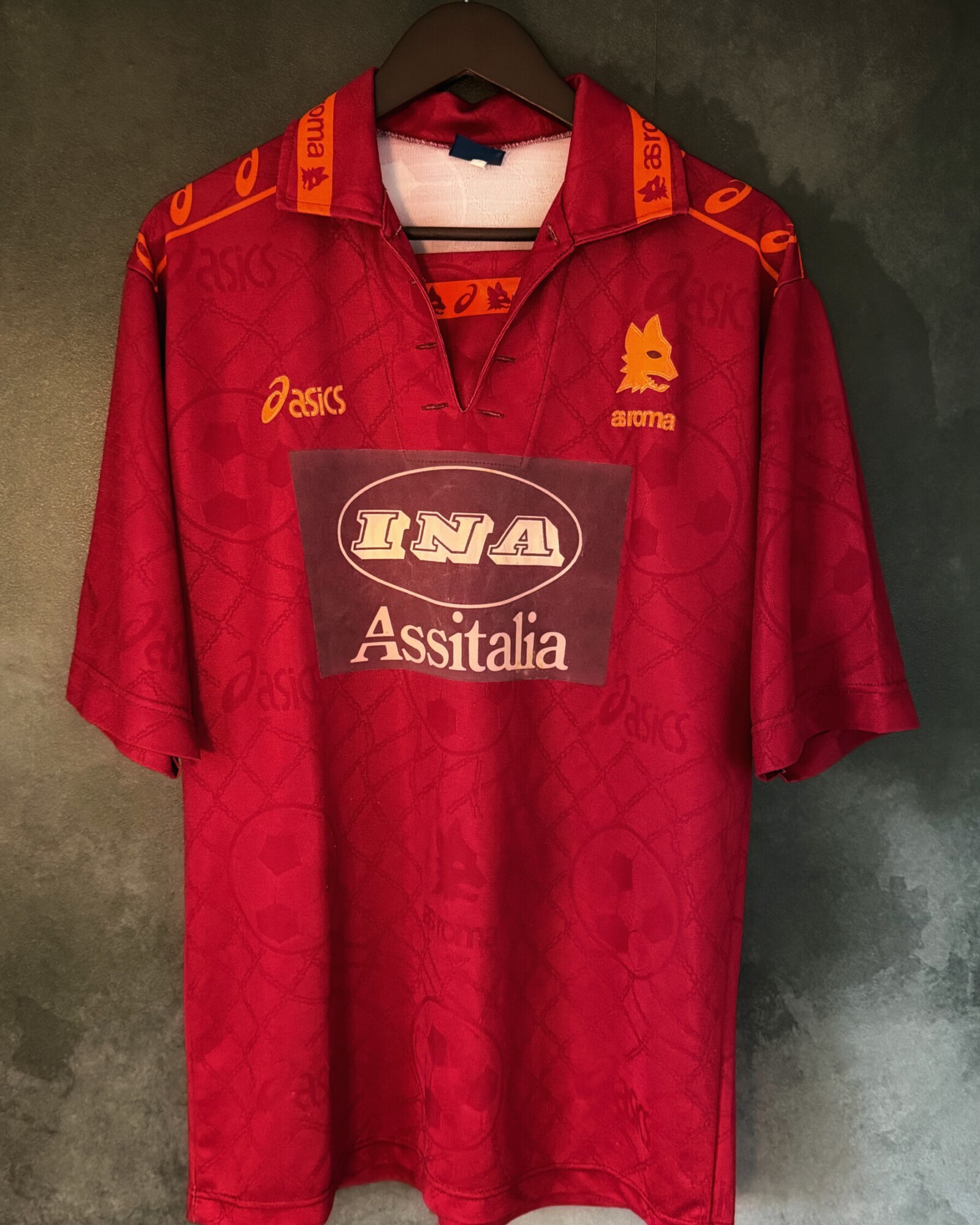 AS Roma 1994/95 Home (Matchworn) Large 8/10