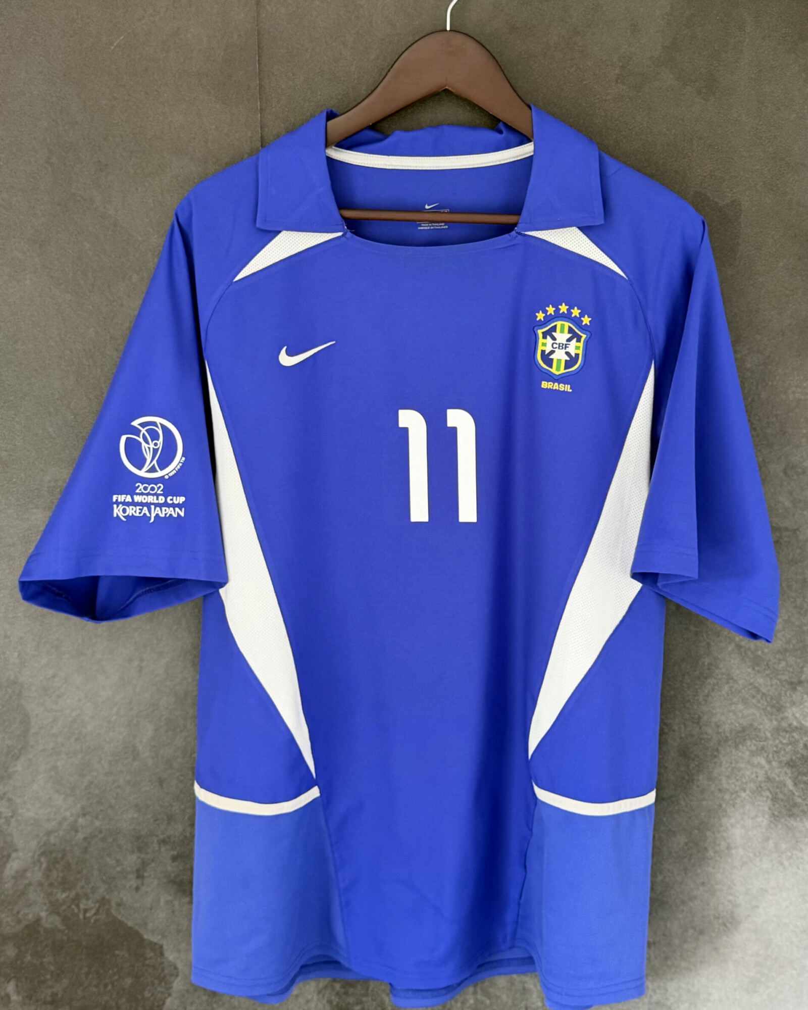 Brazil 2002 Away RONALDINHO 11 XL 9/10