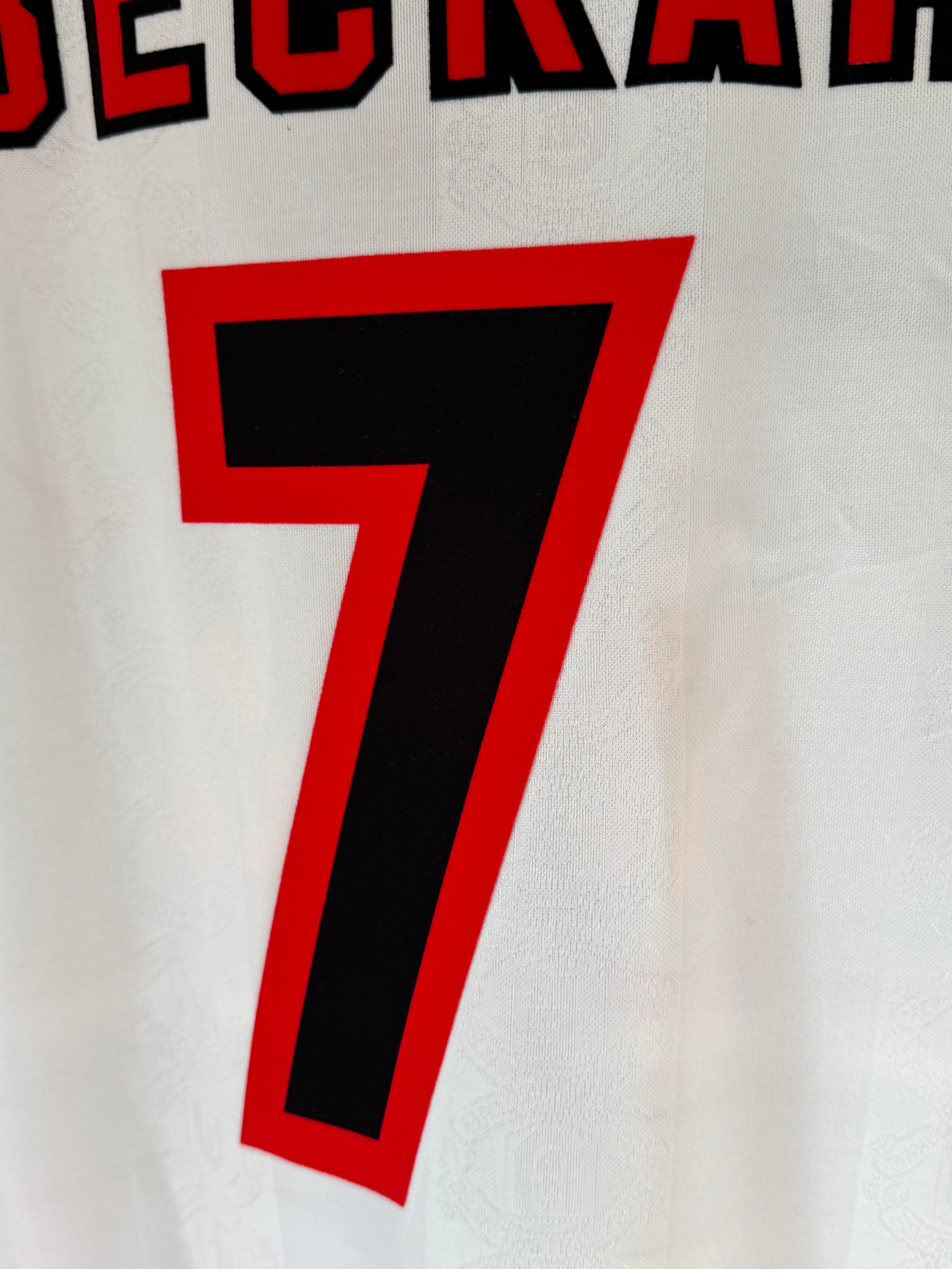 Manchester United 1997/98 Away BECKAM 7 Large 10/10 view 4