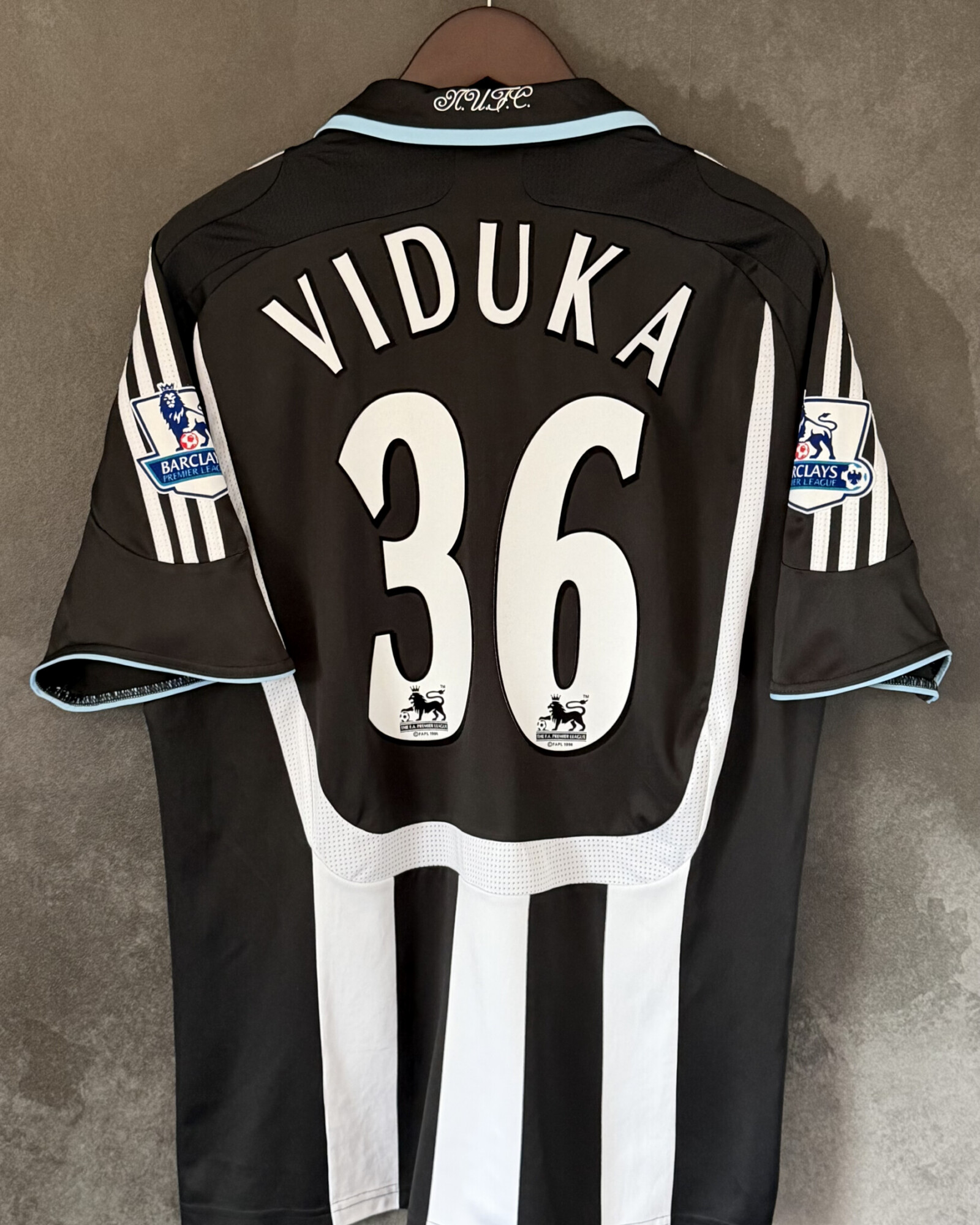 Newcastle United 2007/09 Home VIDUKA 36 Large 9/10