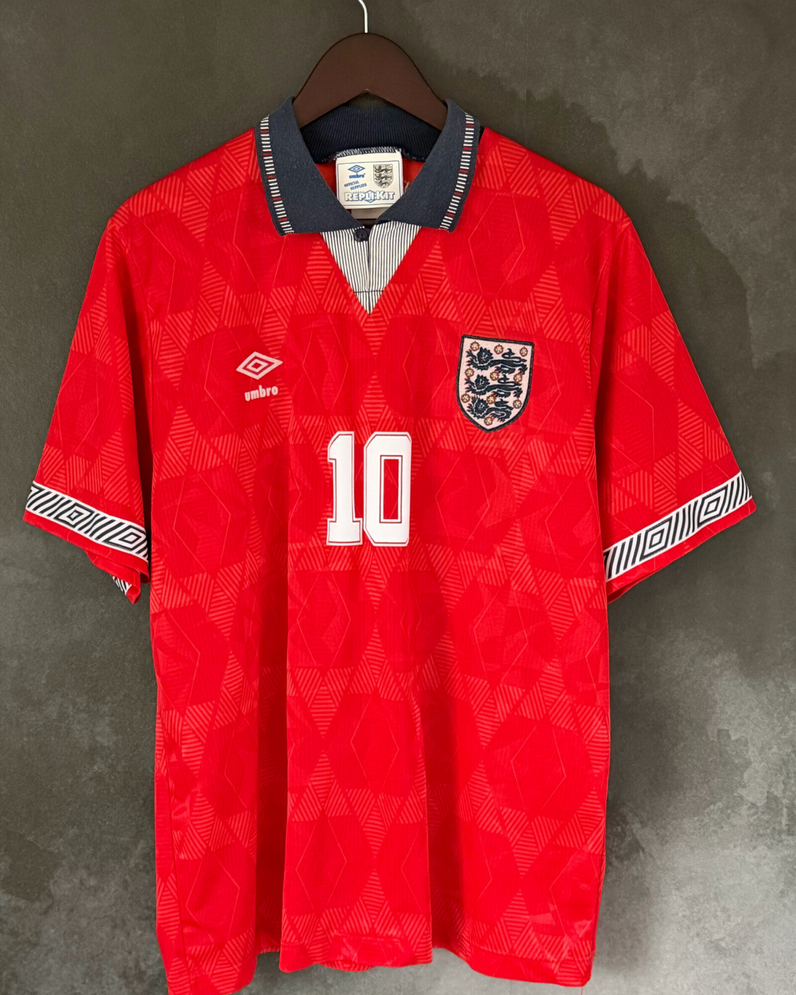 England 1990 Away LINEKER 10 Large 9/10