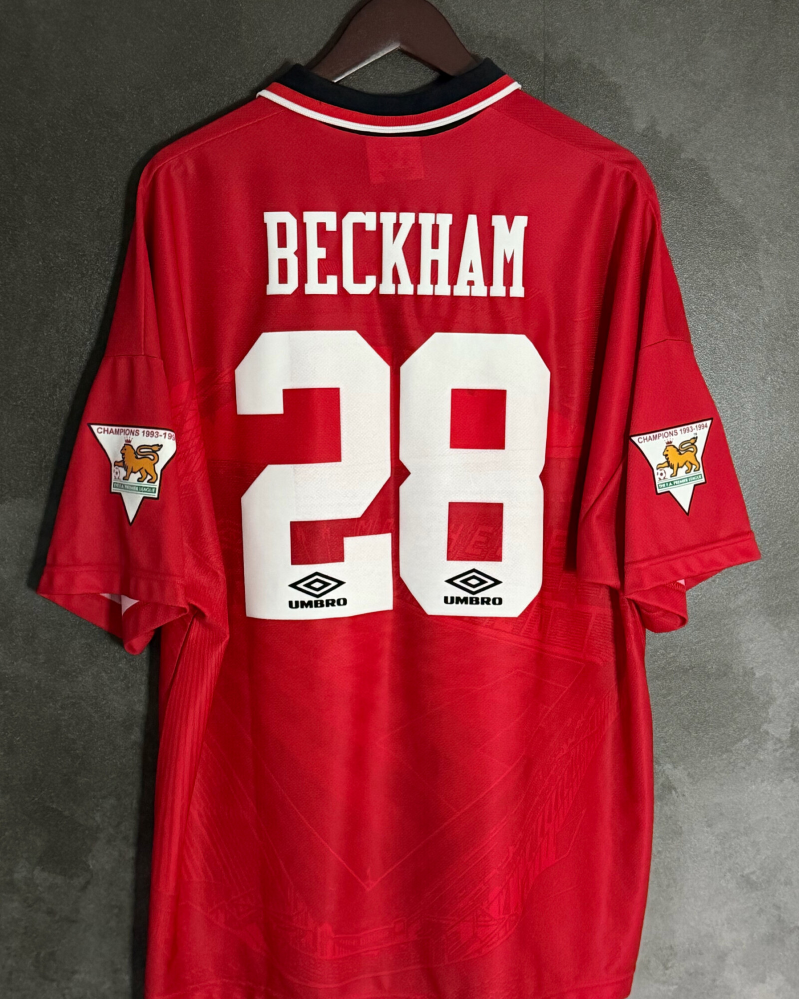 Manchester United 1994/95 Home BECKHAM 28 XXL 10/10
