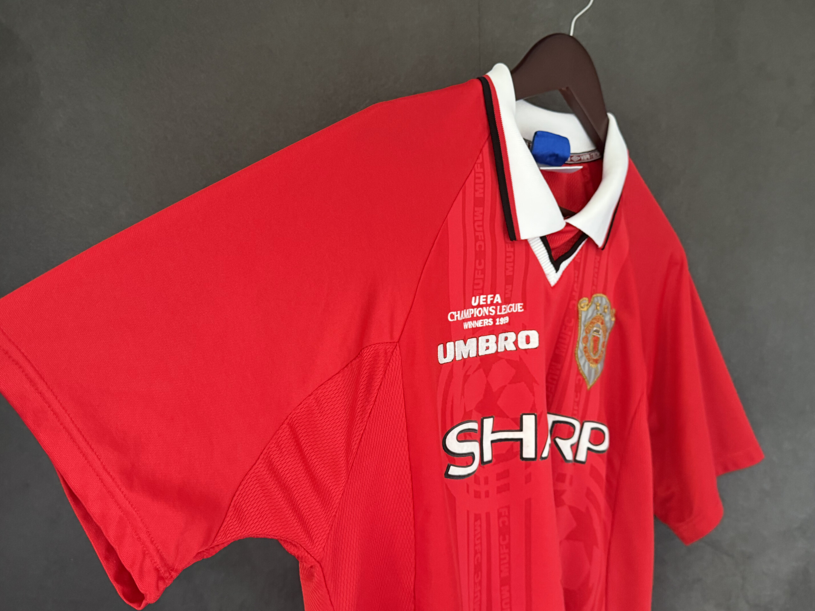 Manchester United 1998/99 CL Home BECKHAM 7 Large 7/10 view 12
