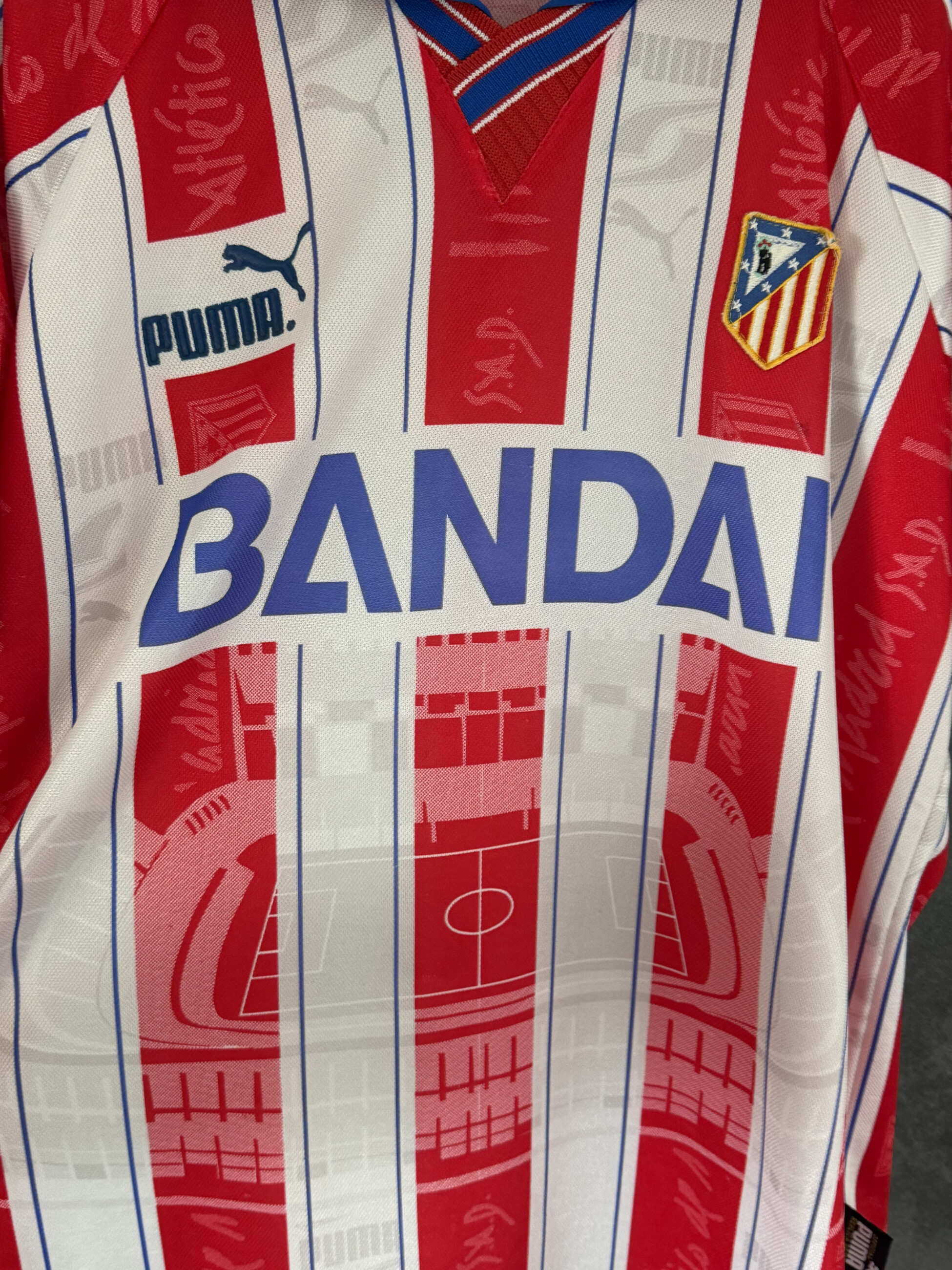 Atletico Madrid 1996/97 Home SIMEONE 14 XL 7/10 view 11
