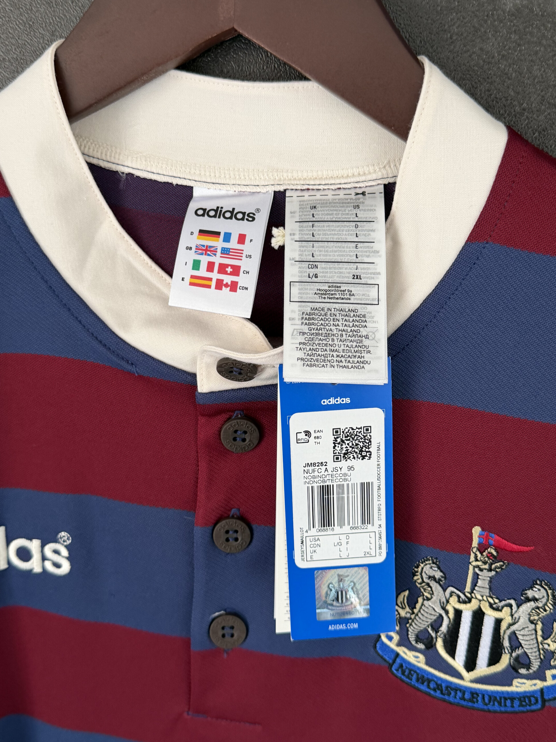 Newcastle United 1995/96 Away (2025) FERDINAND 9 Large 10/10 BNWT view 10