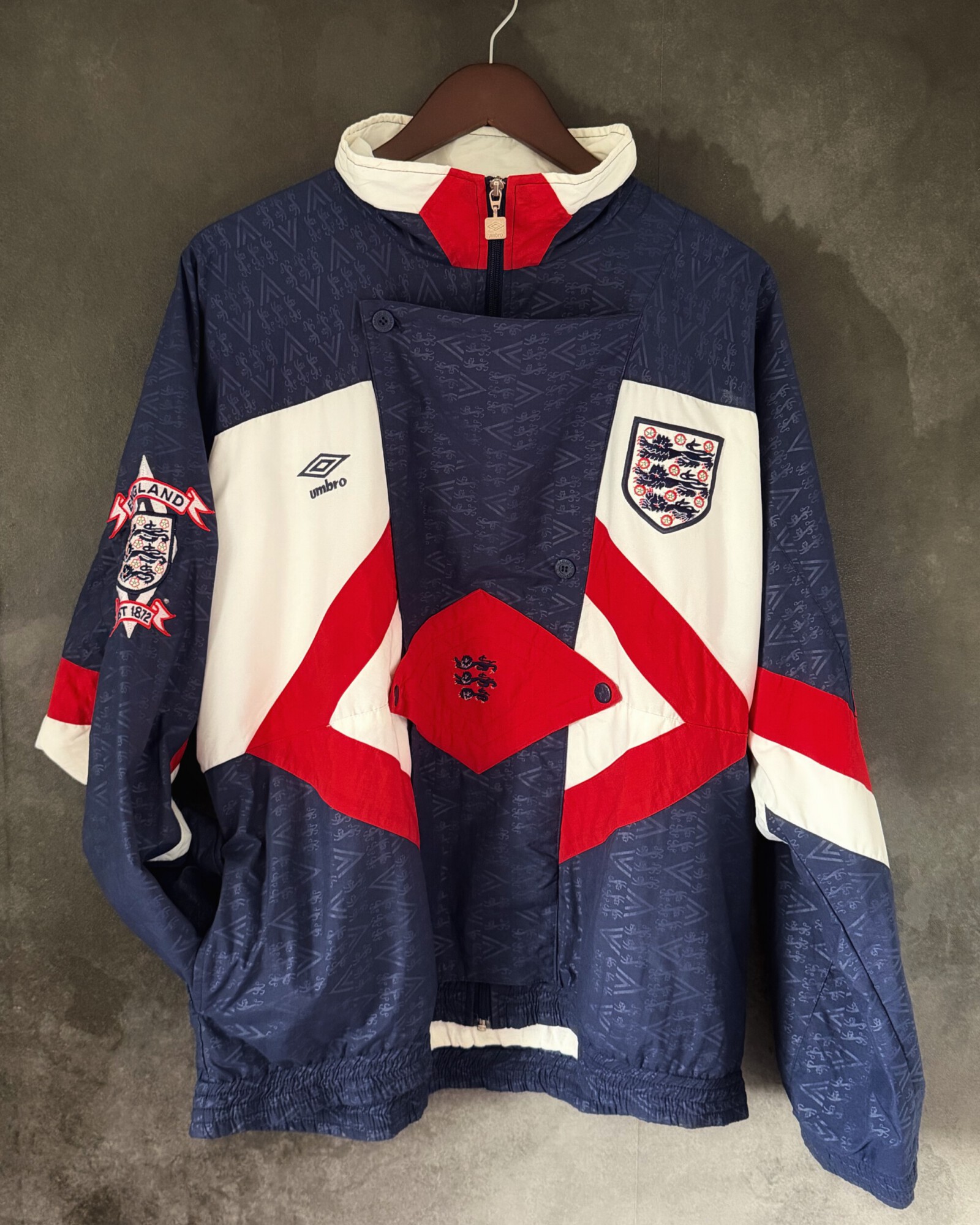 England 1992 Track Jacket Large/XL 9/10