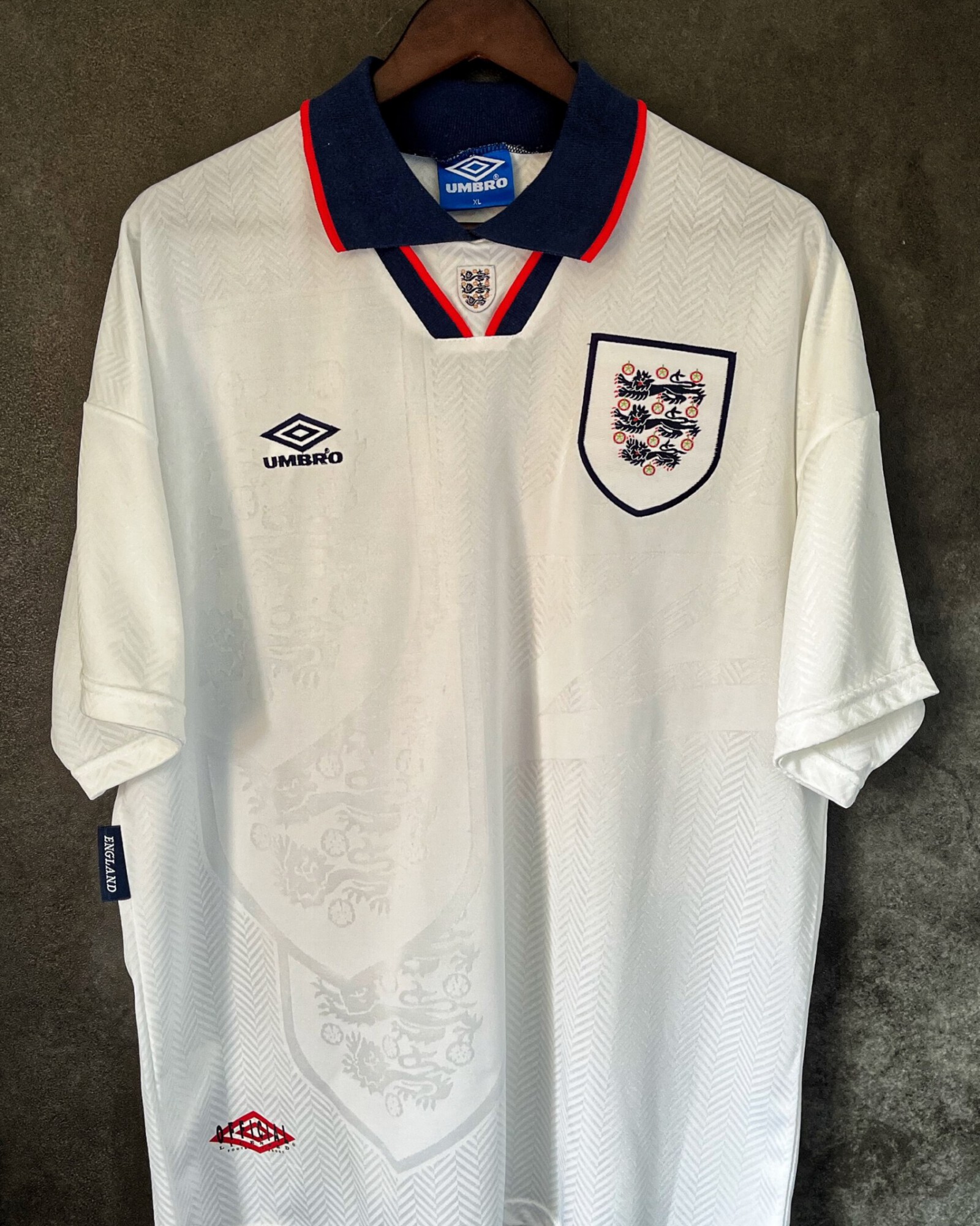 England 1993/95 Home SHEARER 9 XL 9.5/10