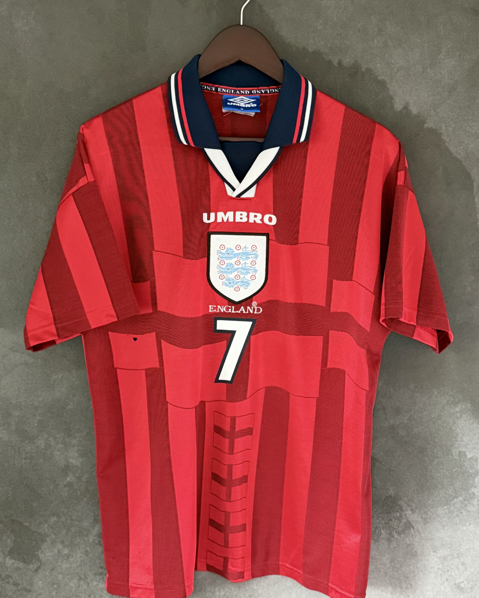 England 1998 Away BECKHAM 7 Medium 8/10