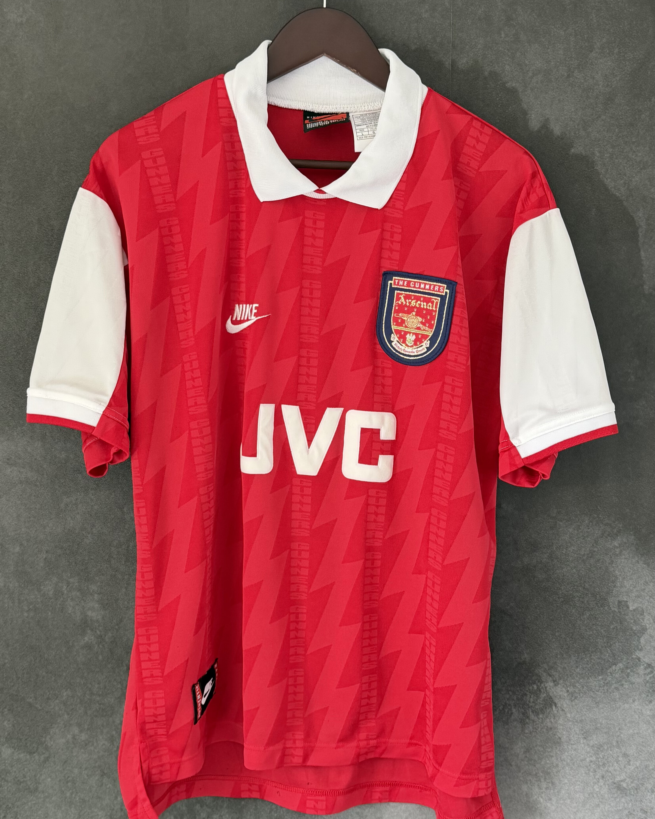 Arsenal FC 1994/96 Home BERGKAMP 10 Large 8/10