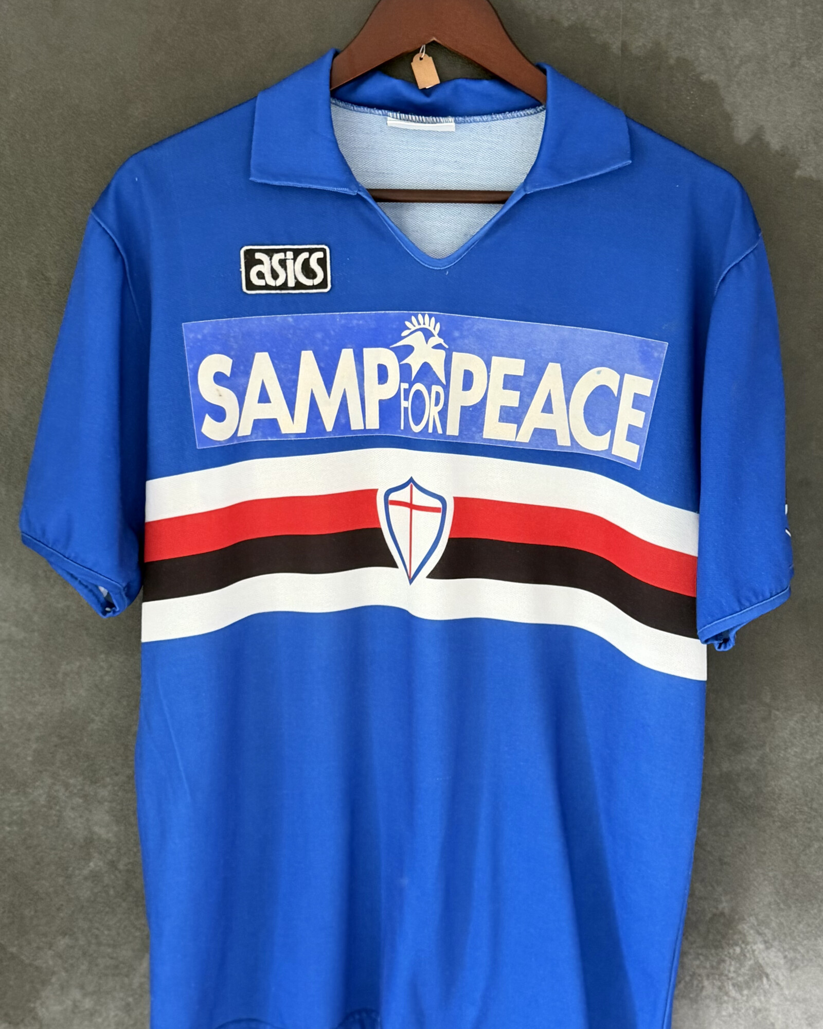 UC Sampdoria 1990/91 Home Matchworn Large 8/10