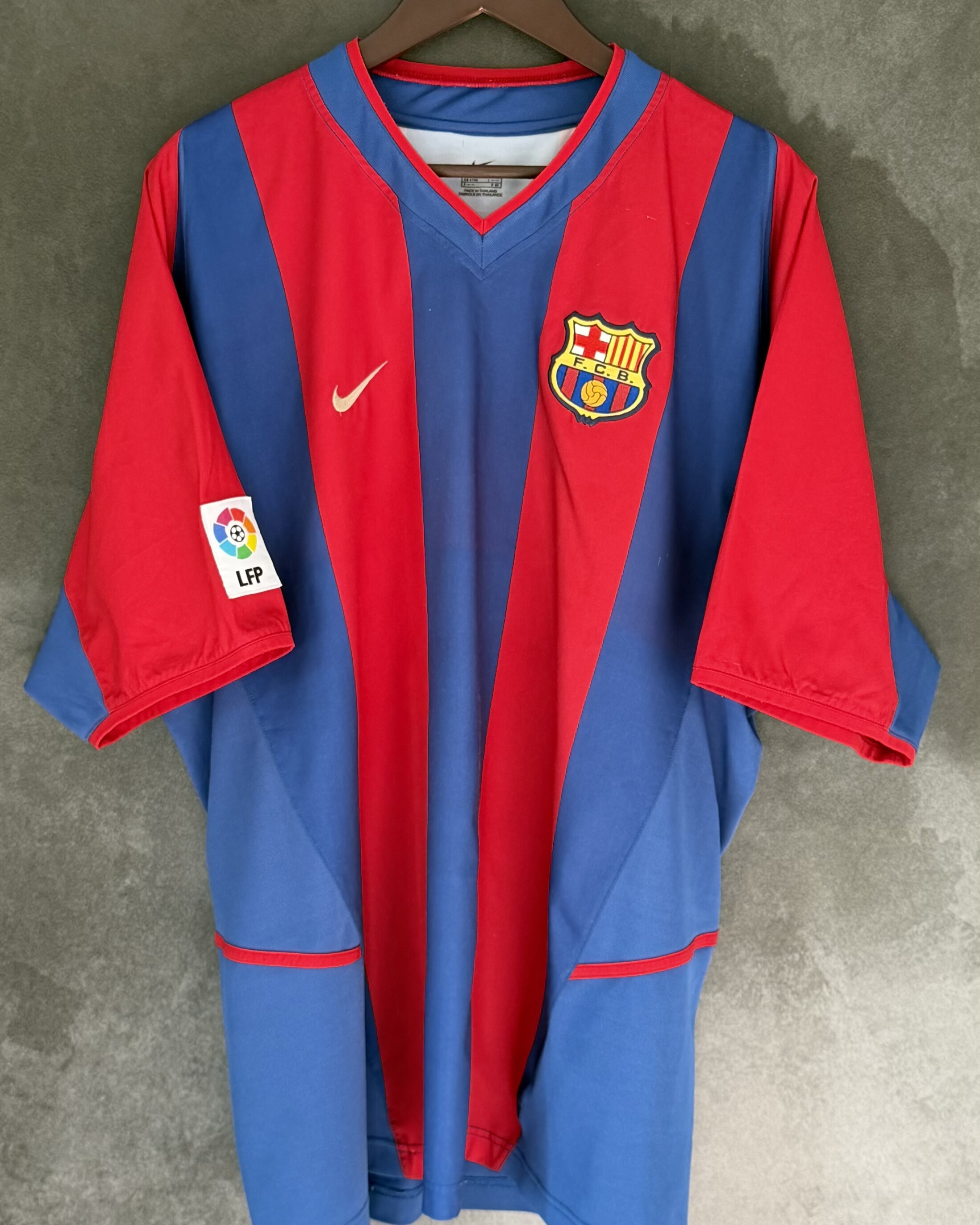 Barcelona 2002/03 Home SAVIOLA 7 XXL 9/10 - Image 2