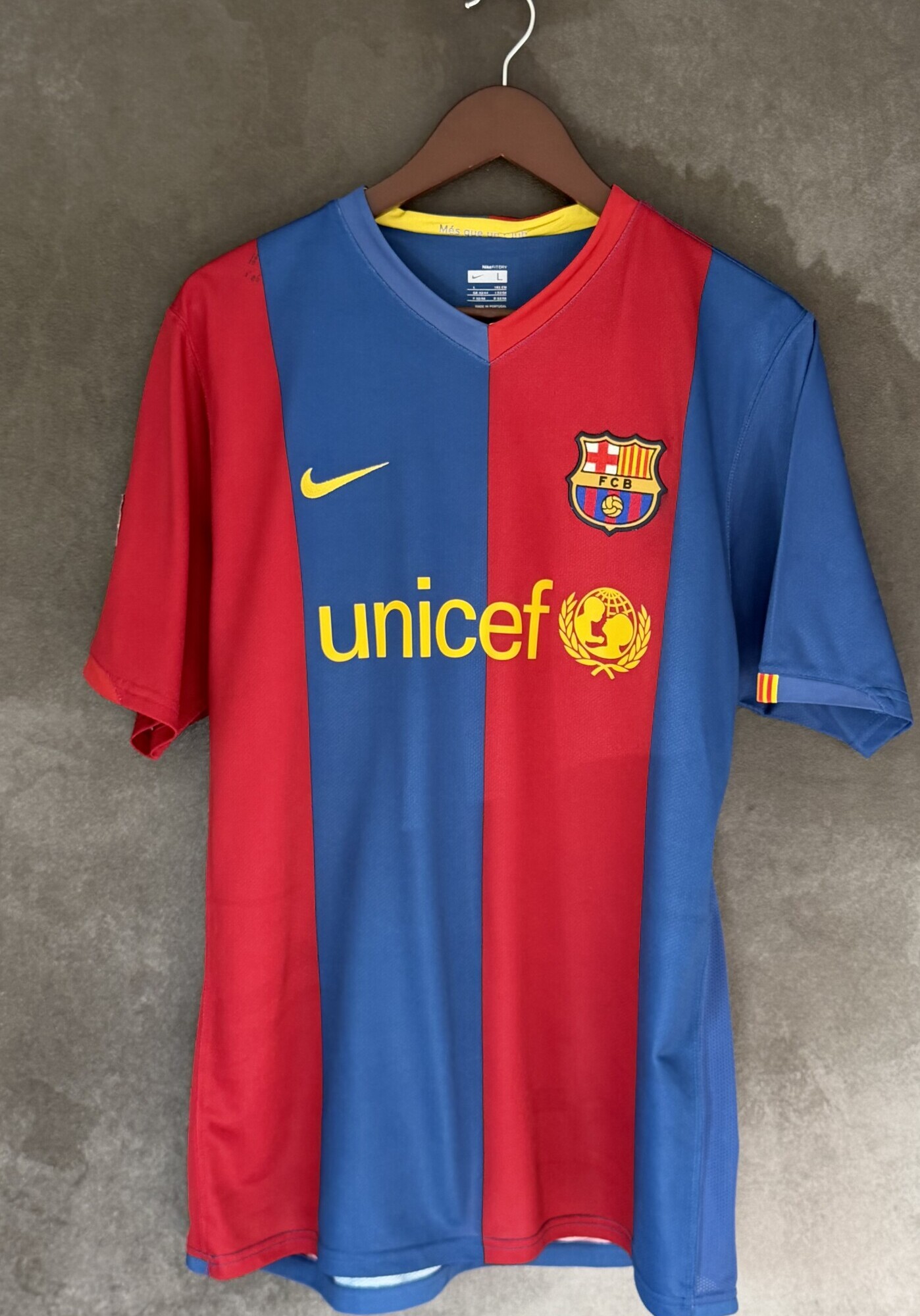 FC Barcelona 2006/07 Home RONALDINHO 10 Large 9/10